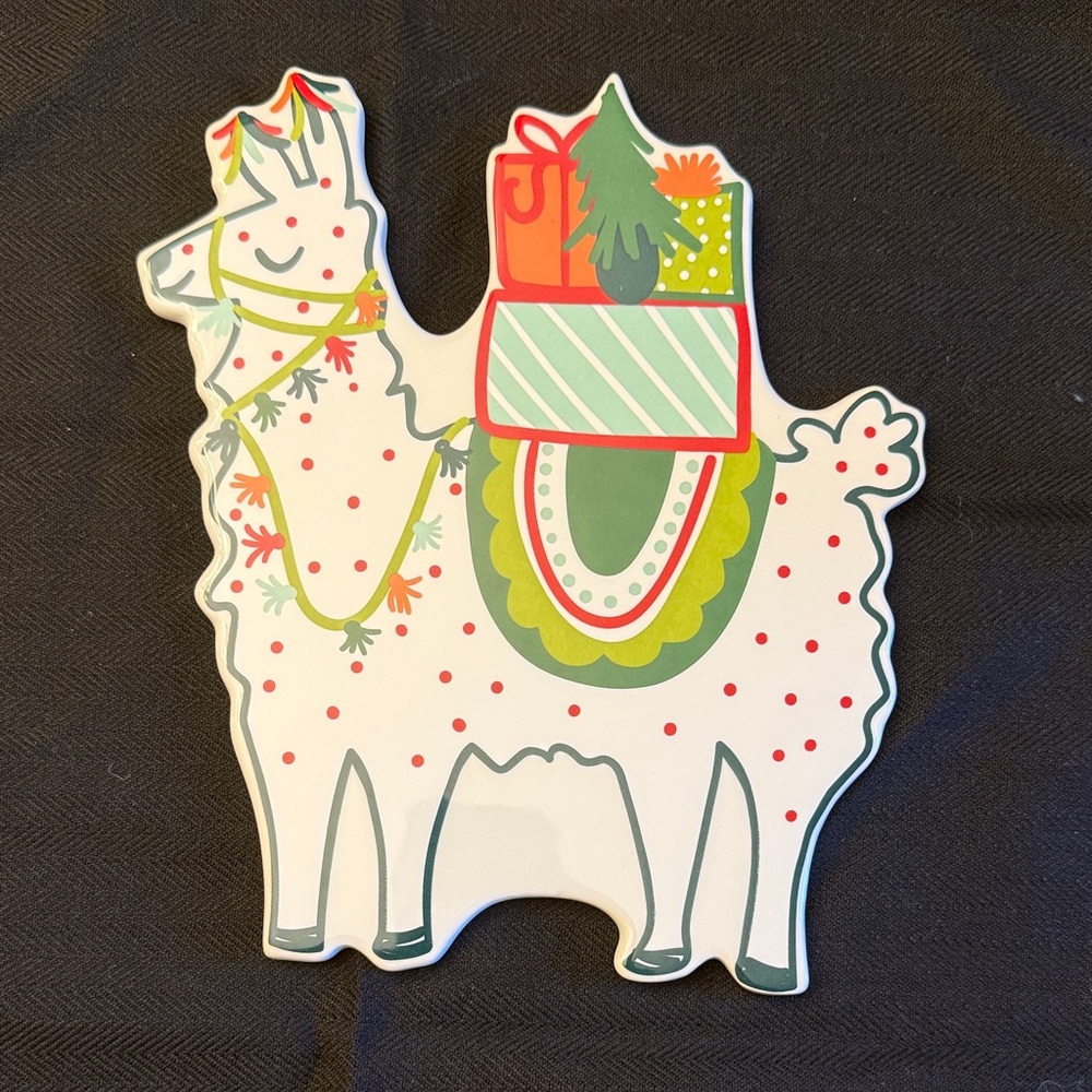 Coton Colors Holiday Llama Decor - Red, Green, White